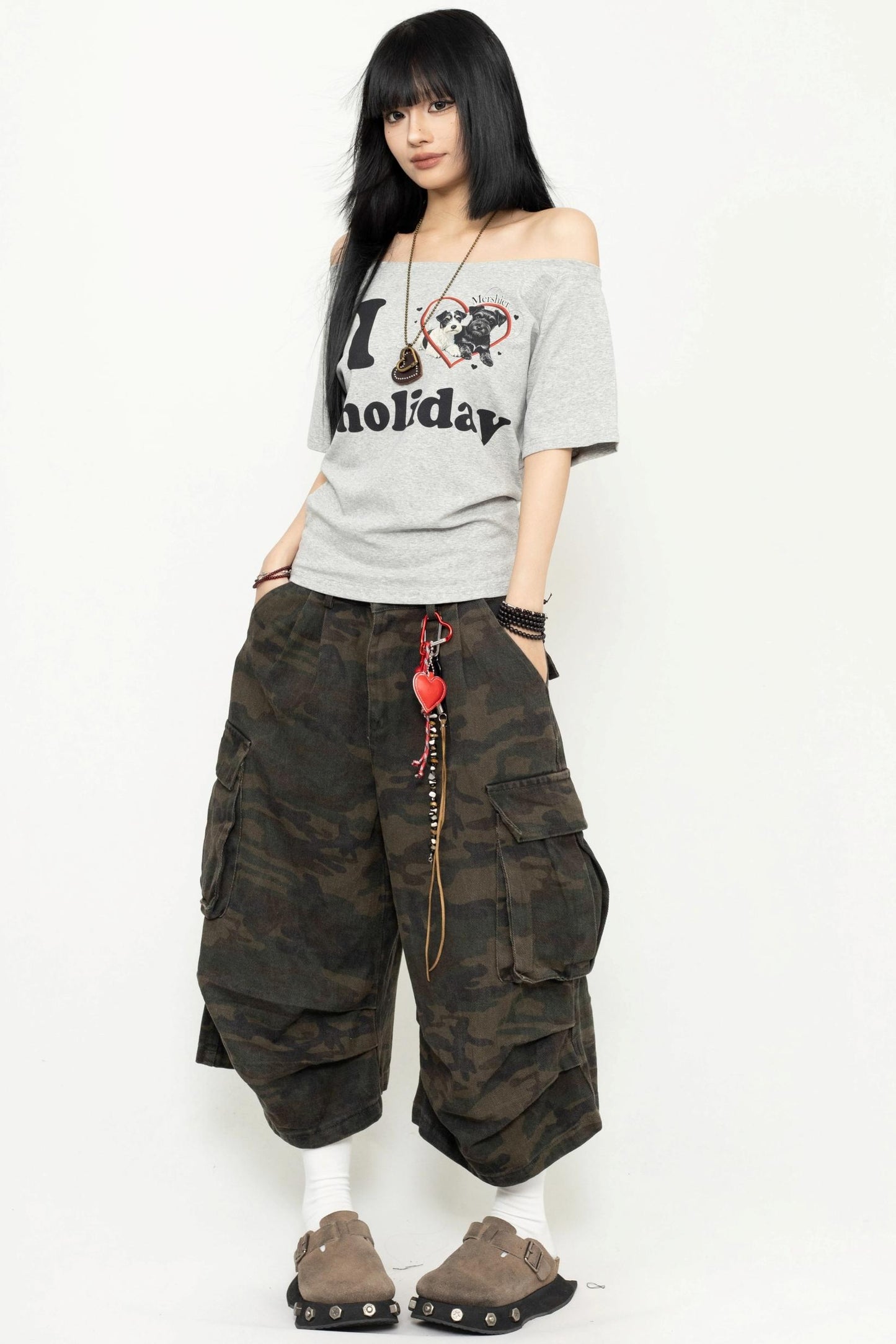 White One-Shoulder Tee