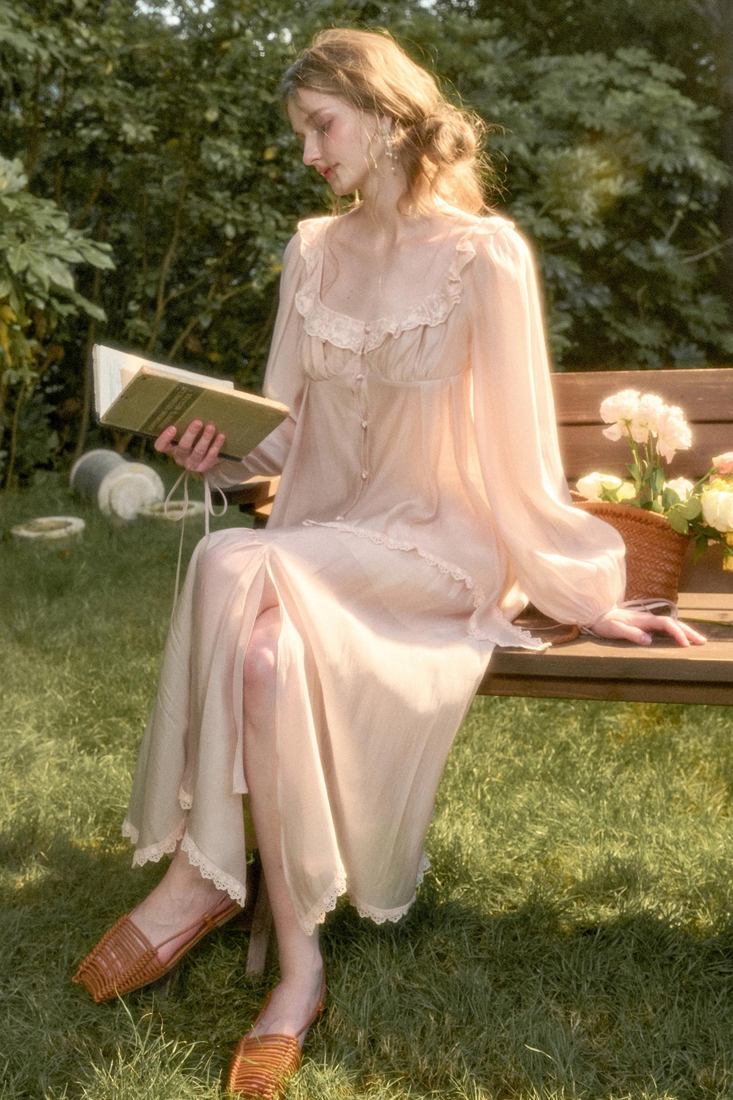 Elegant Vintage Tencel Air Fabric Two-Piece Set-Up