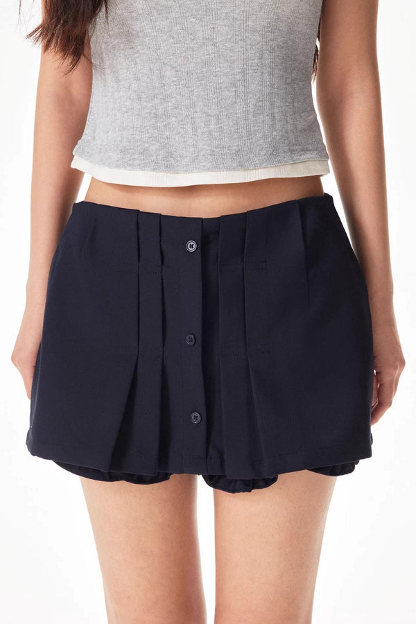 Retro Ruffled Blazer Skirt