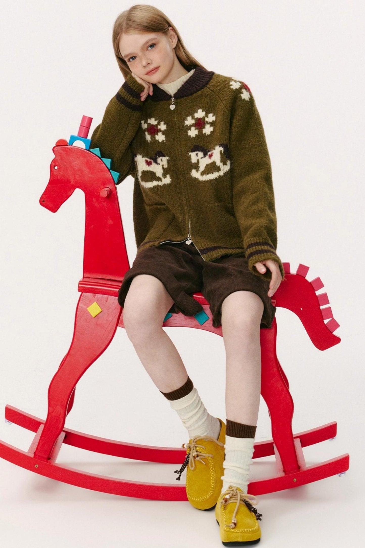 Heart Pony Knitted Cardigan