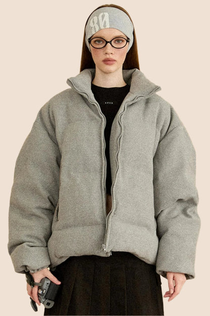 Gray White Duck Down Jacket