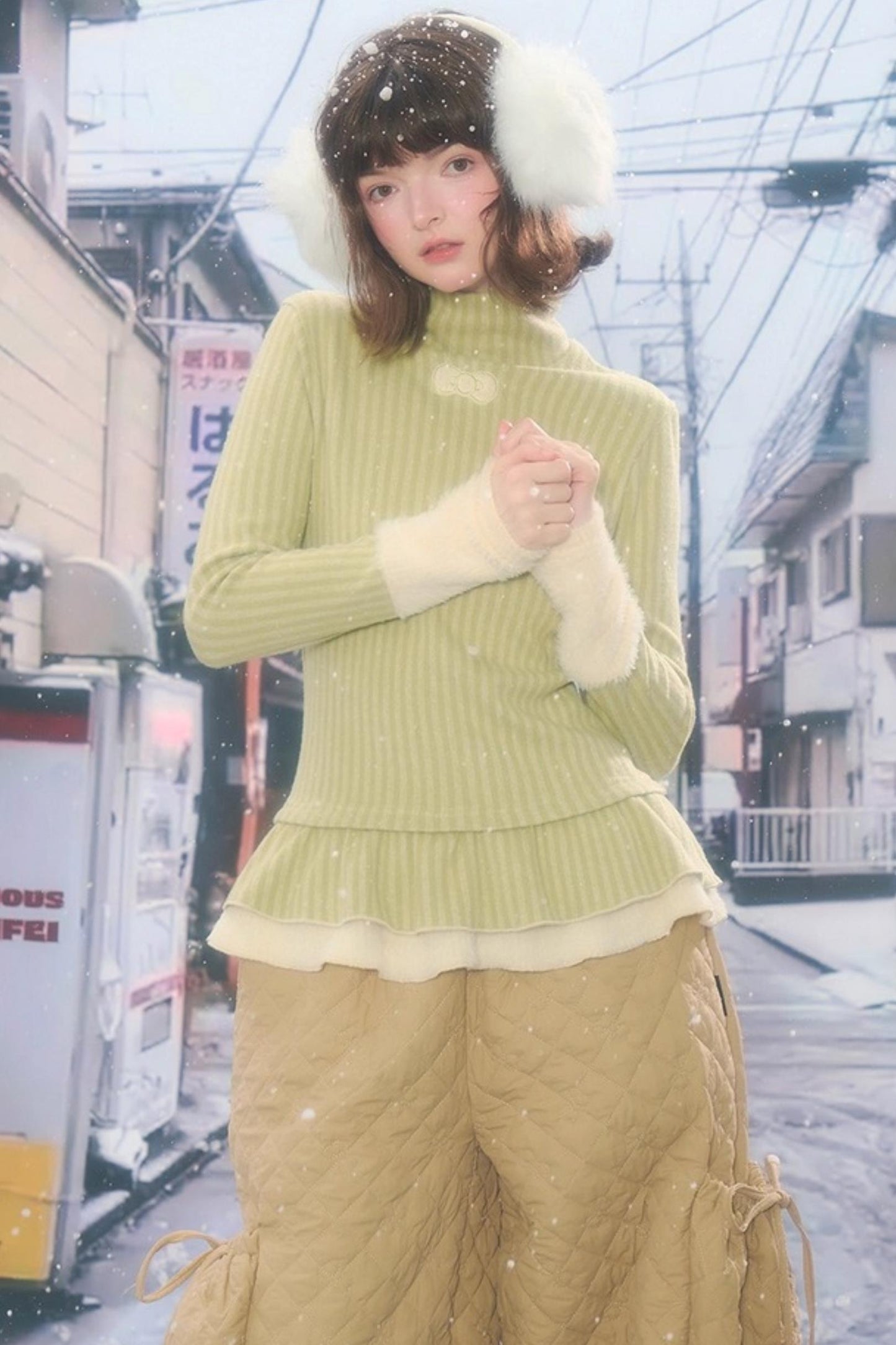 American Retro Striped Knit Top