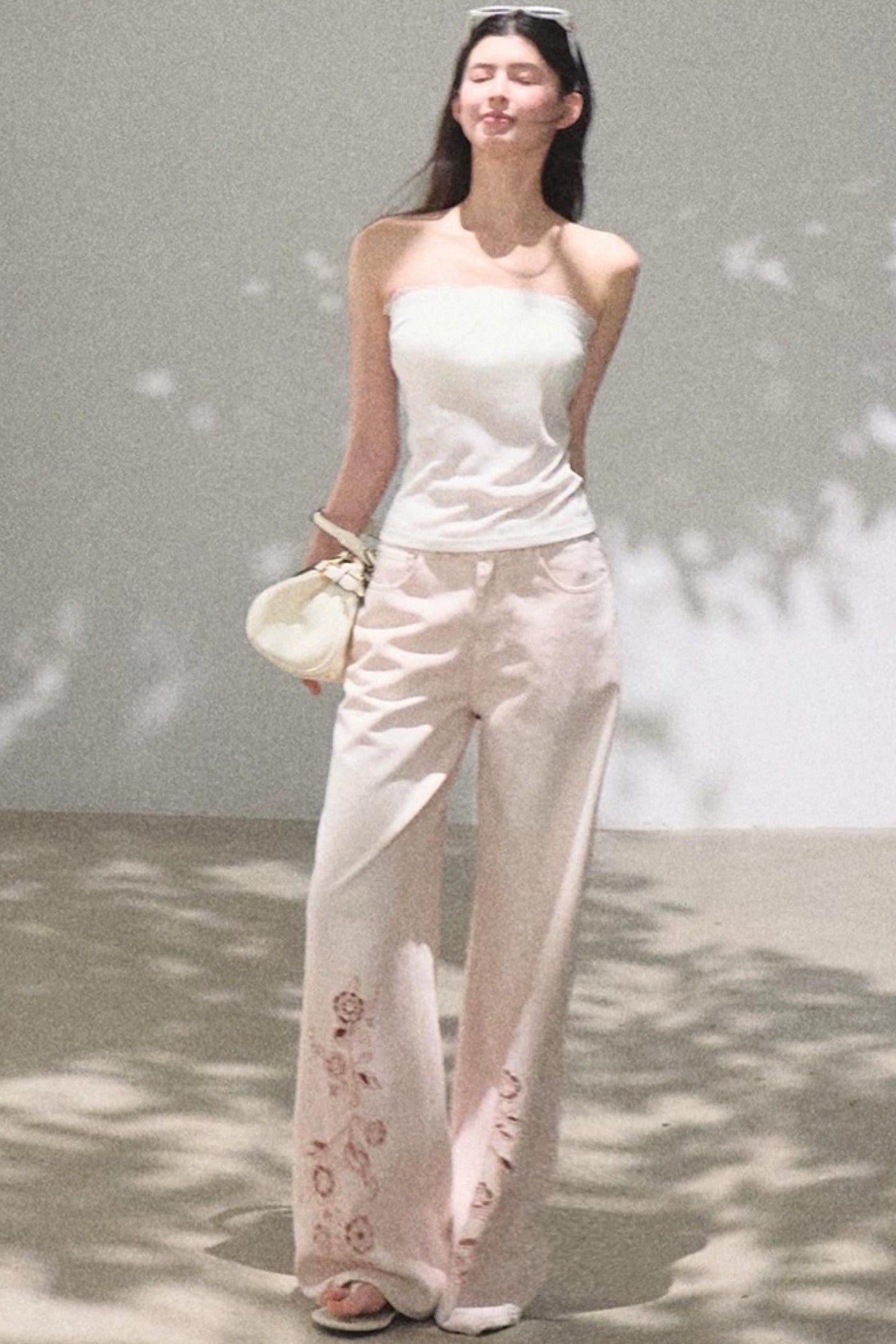 Linen Lace Off-Shoulder Top