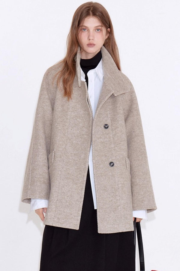 Variegated Twill Wool Coat