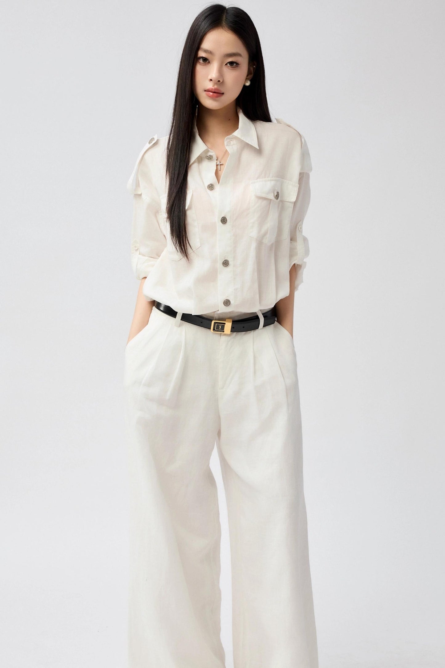 Elegant Line White Shirt