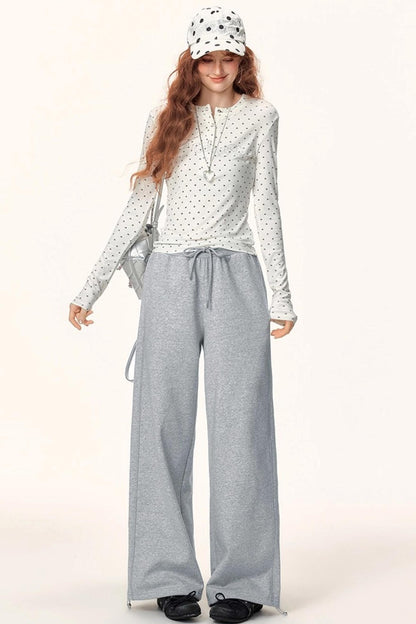 Visible Seam Drawstring Pants