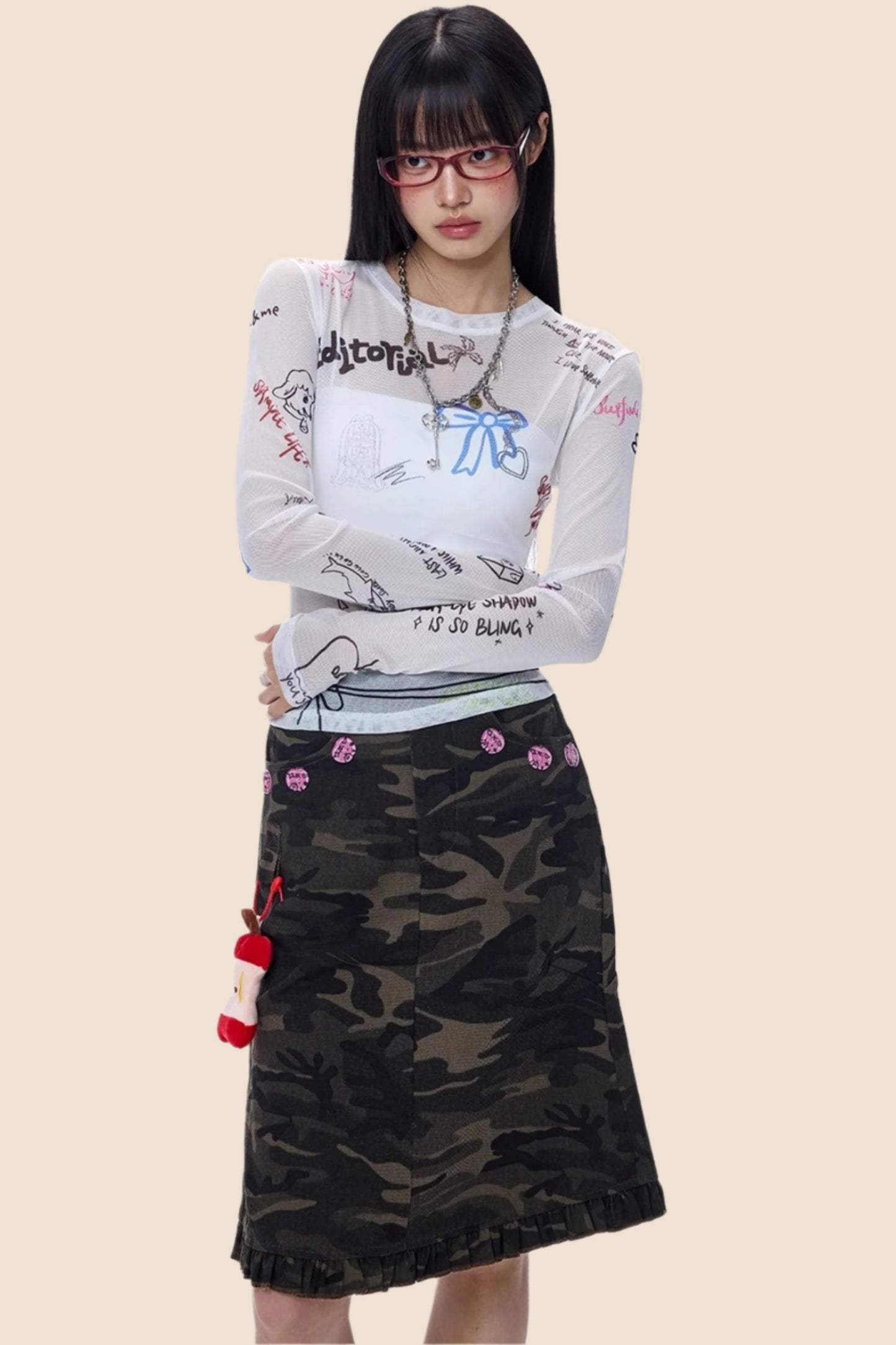 American Babes Mesh Long Sleeve Top