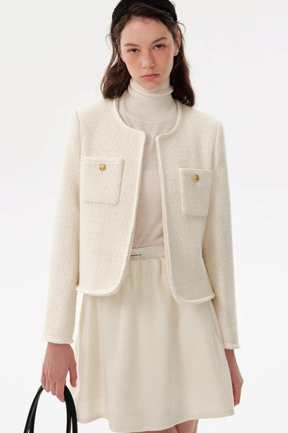 Designer White Short Skirt