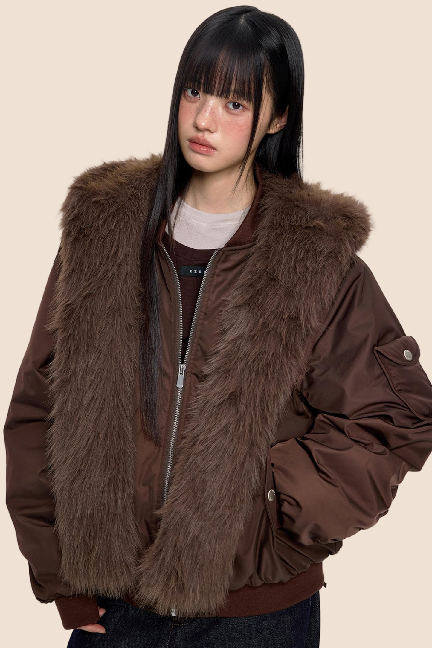 Cargo Cotton Dark Brown Jacket