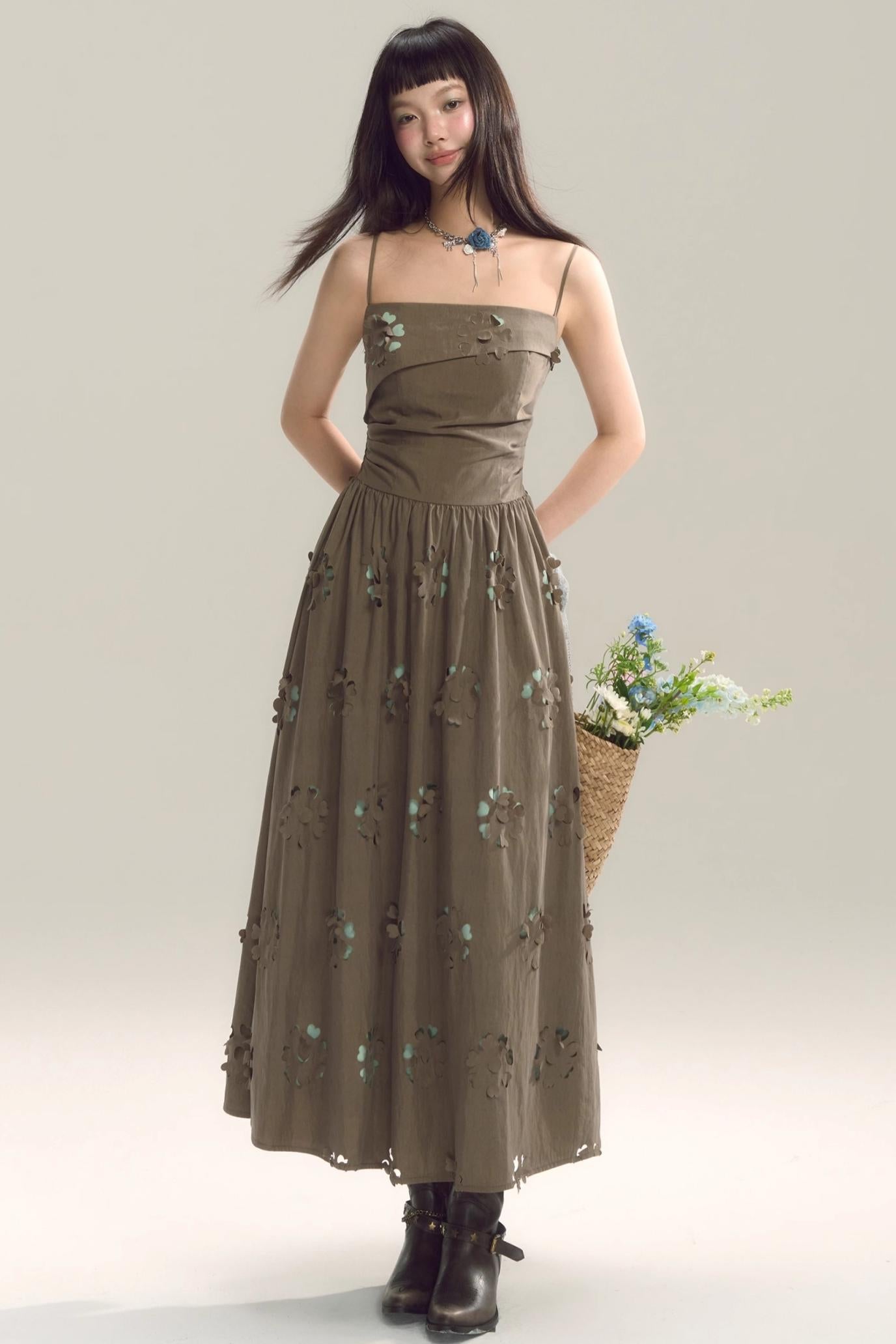 Coastal Floral Halter Dress