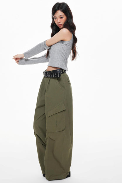 Vintage Gray Knitted Long Sleeve T-Shirt