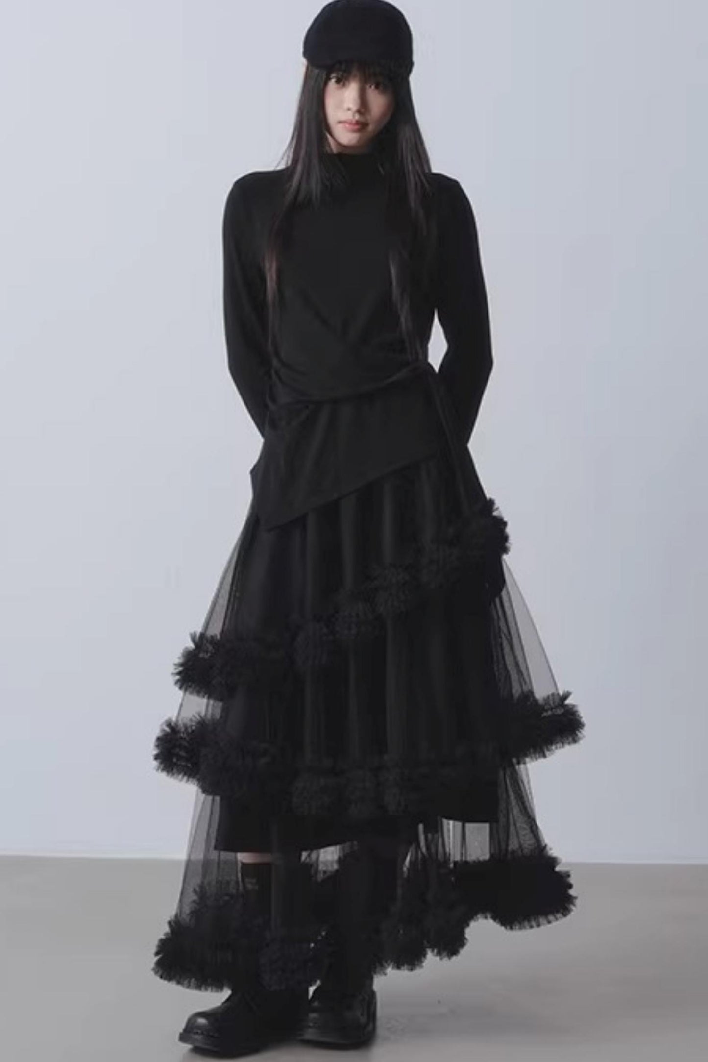 Mist Falling Mesh Skirt