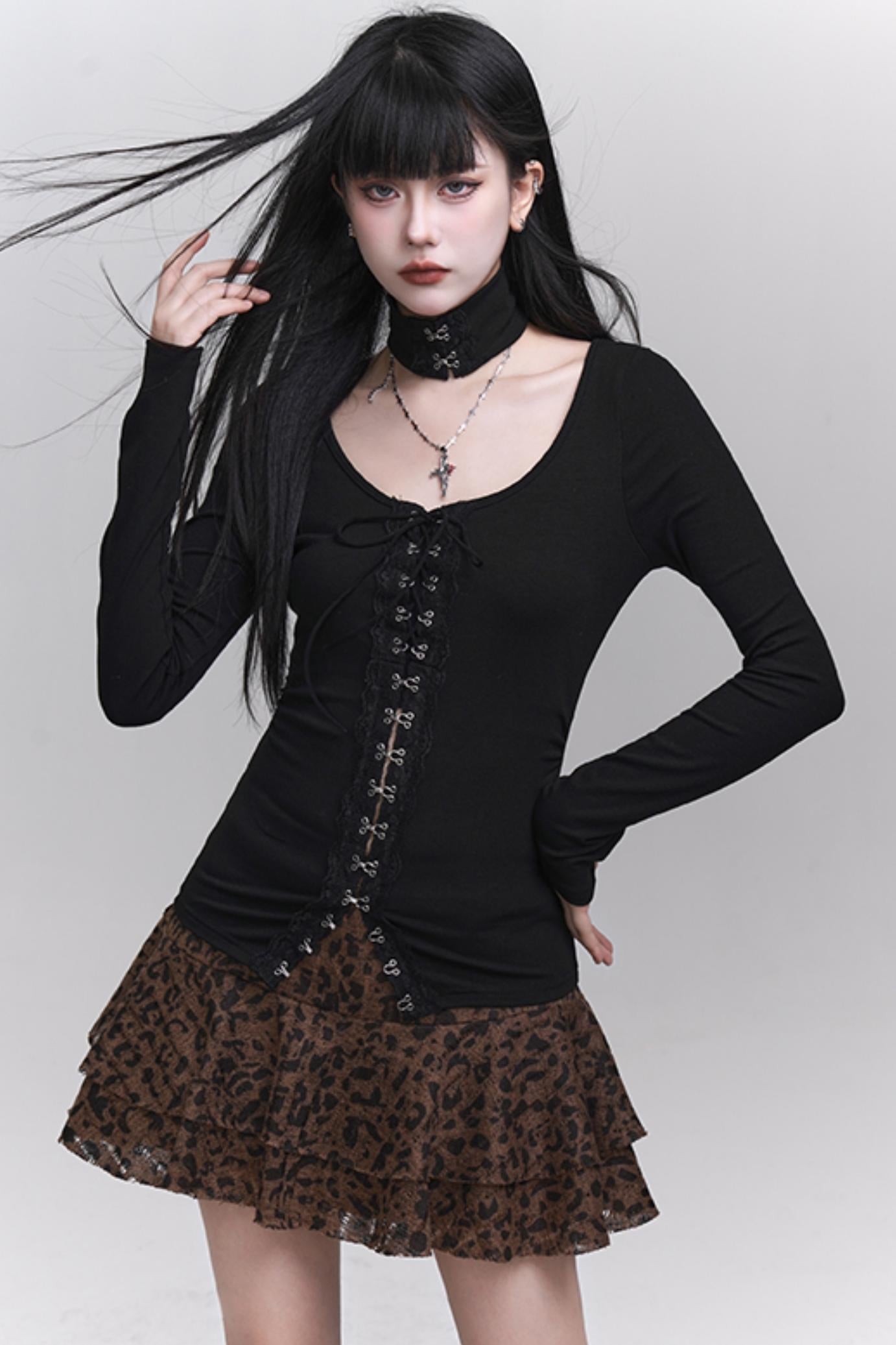 Women's Leopard Layered Top