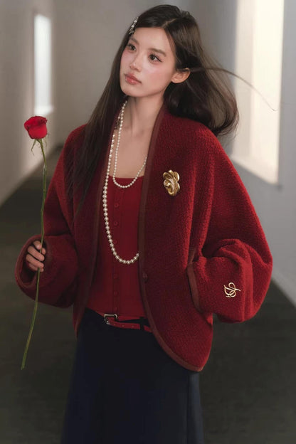 Batwing Wool Cocoon Coat Set-Up