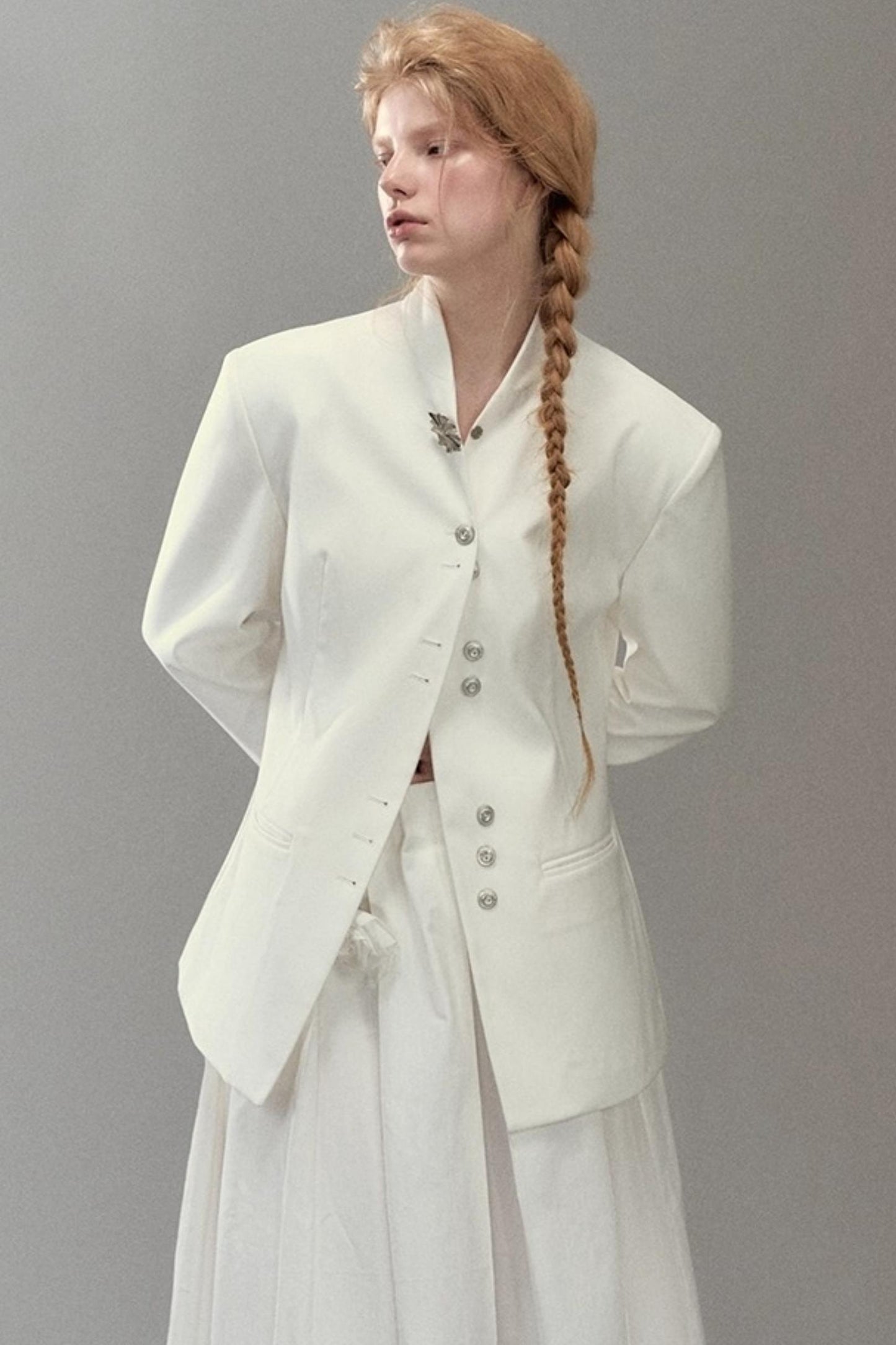 Shoulder Cut Moon Marks Blazer