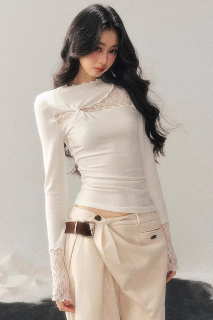 Lace Hollow-Out Slimming Top