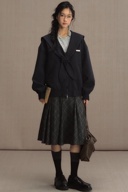 Mariner Navy Cropped Jacket