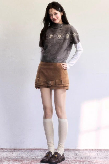 Vintage Suede Winter Skirt