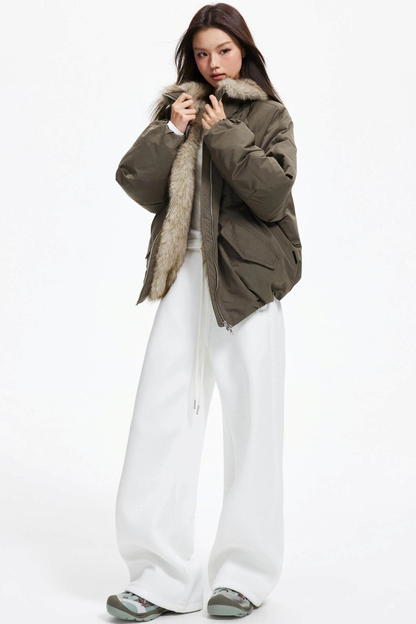 Winter Plush Fur Down Jacket