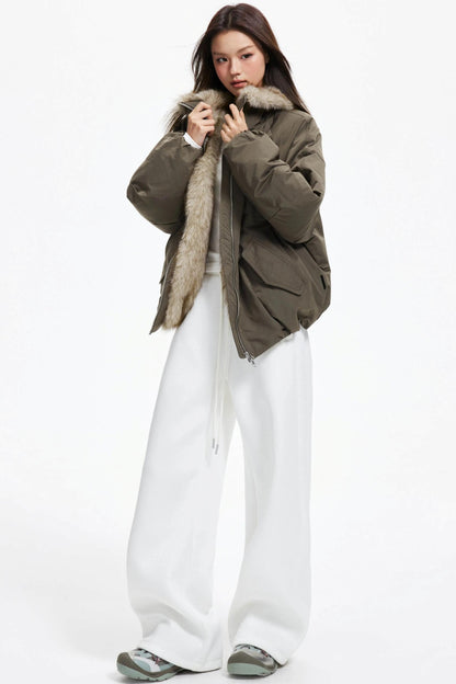 Winter Plush Fur Down Jacket