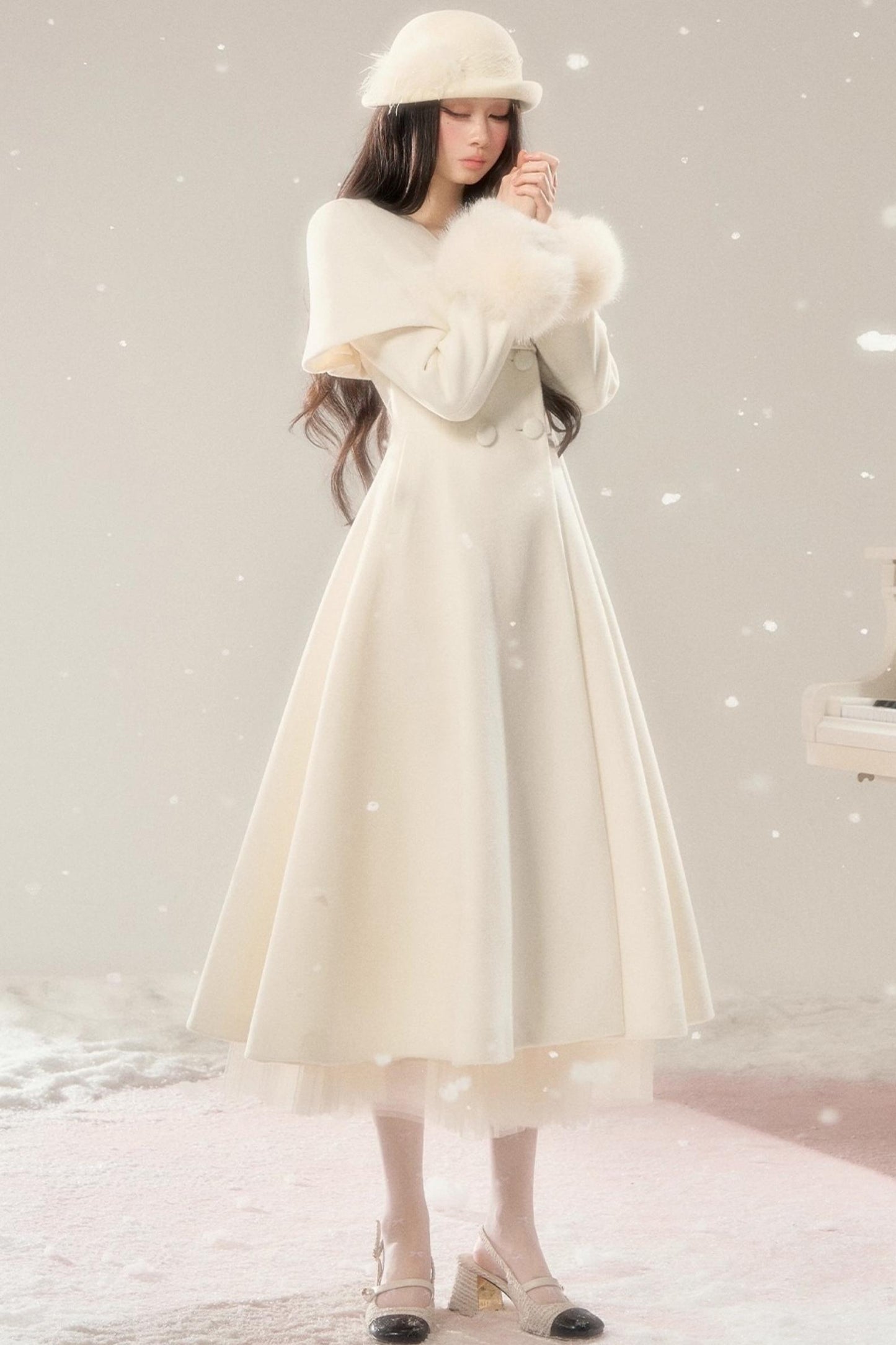 Handwritten Moonlight Wool Coat