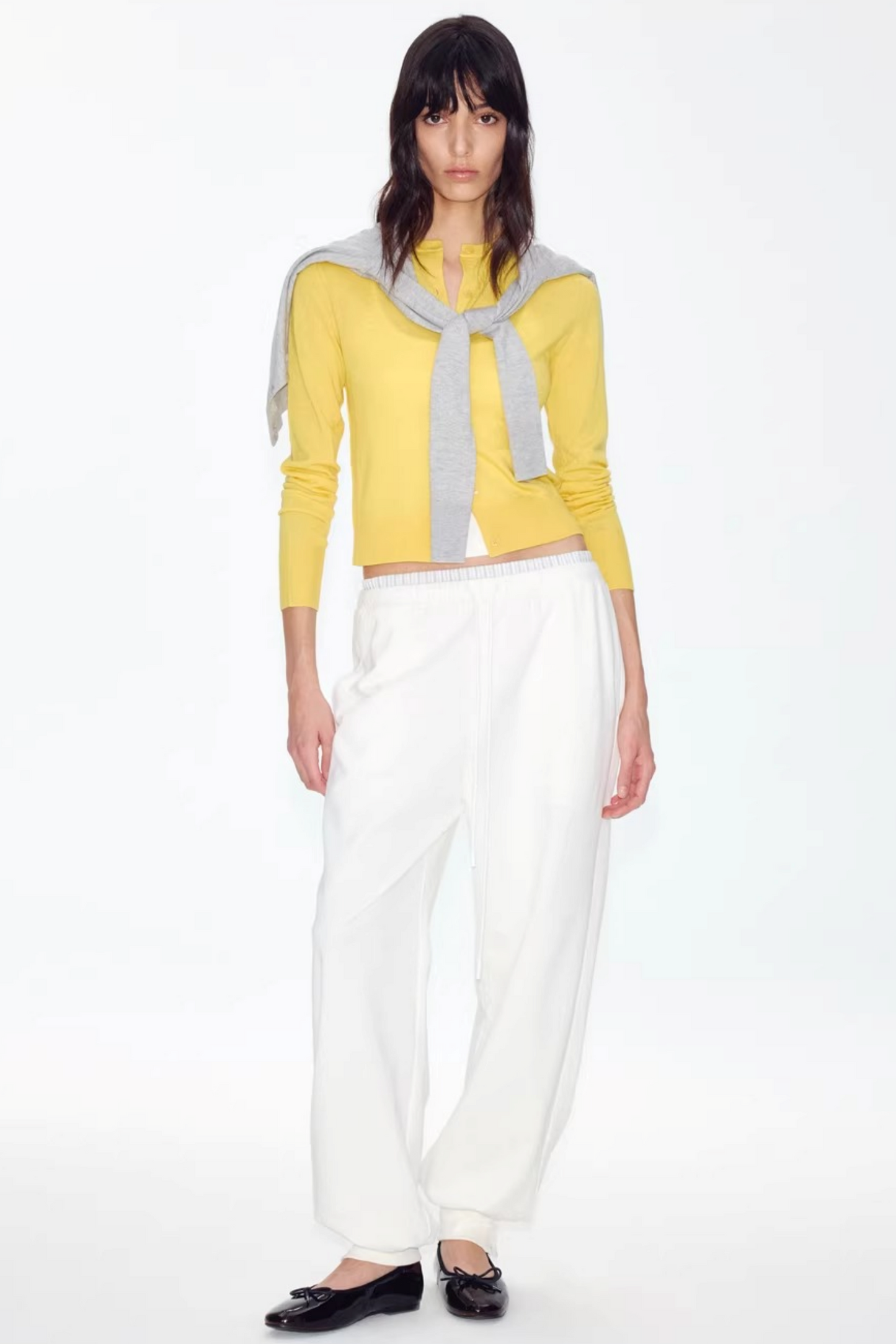 Patchwork Double Waistband Jogger Pants