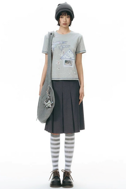Double-Sided Button Crossbody Bag