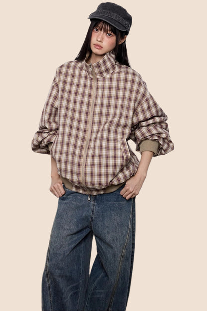 Bath Style Reversible Plaid Jacket