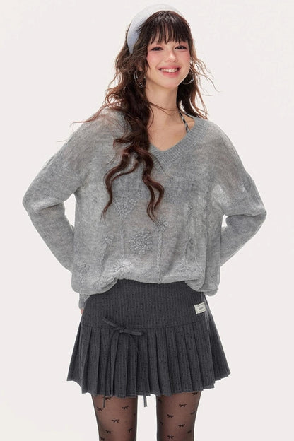 Cut-Out Knitted Sweater