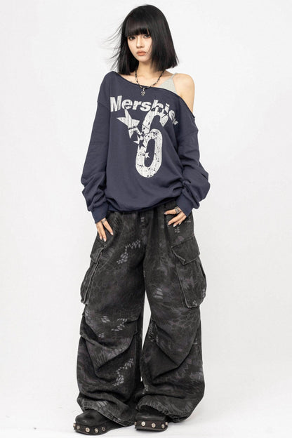 Autumn Vintage Letter Print Sweatshirt