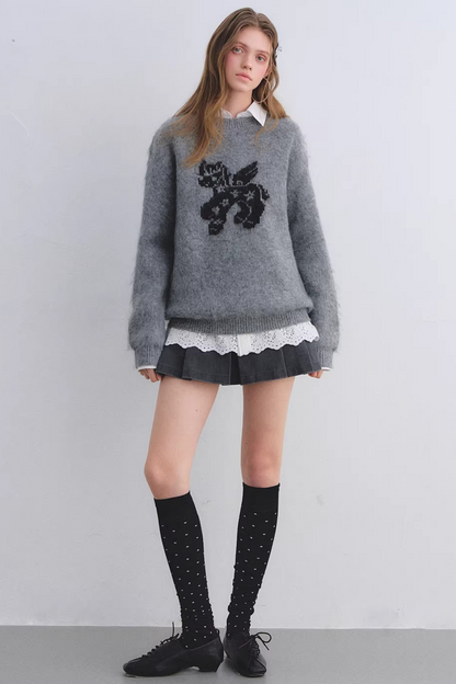 Wool-Blend Jacquard Sweater
