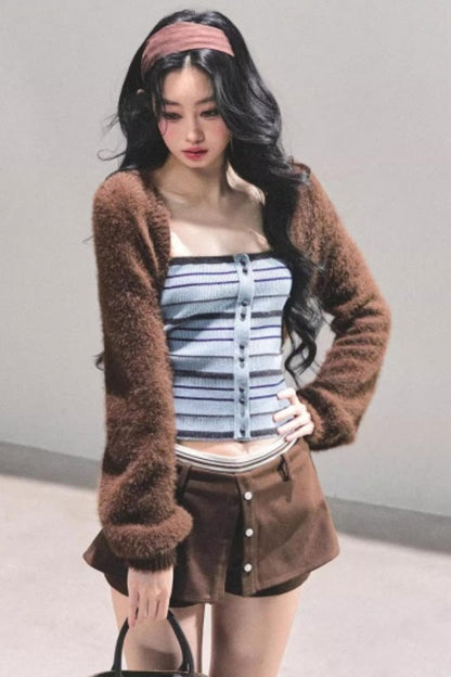 Hibiscus Knit Sweater Coat