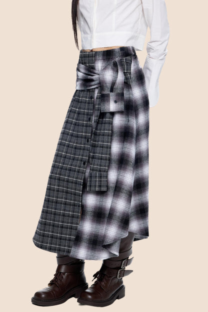 Autumn A-Line Gray Skirt