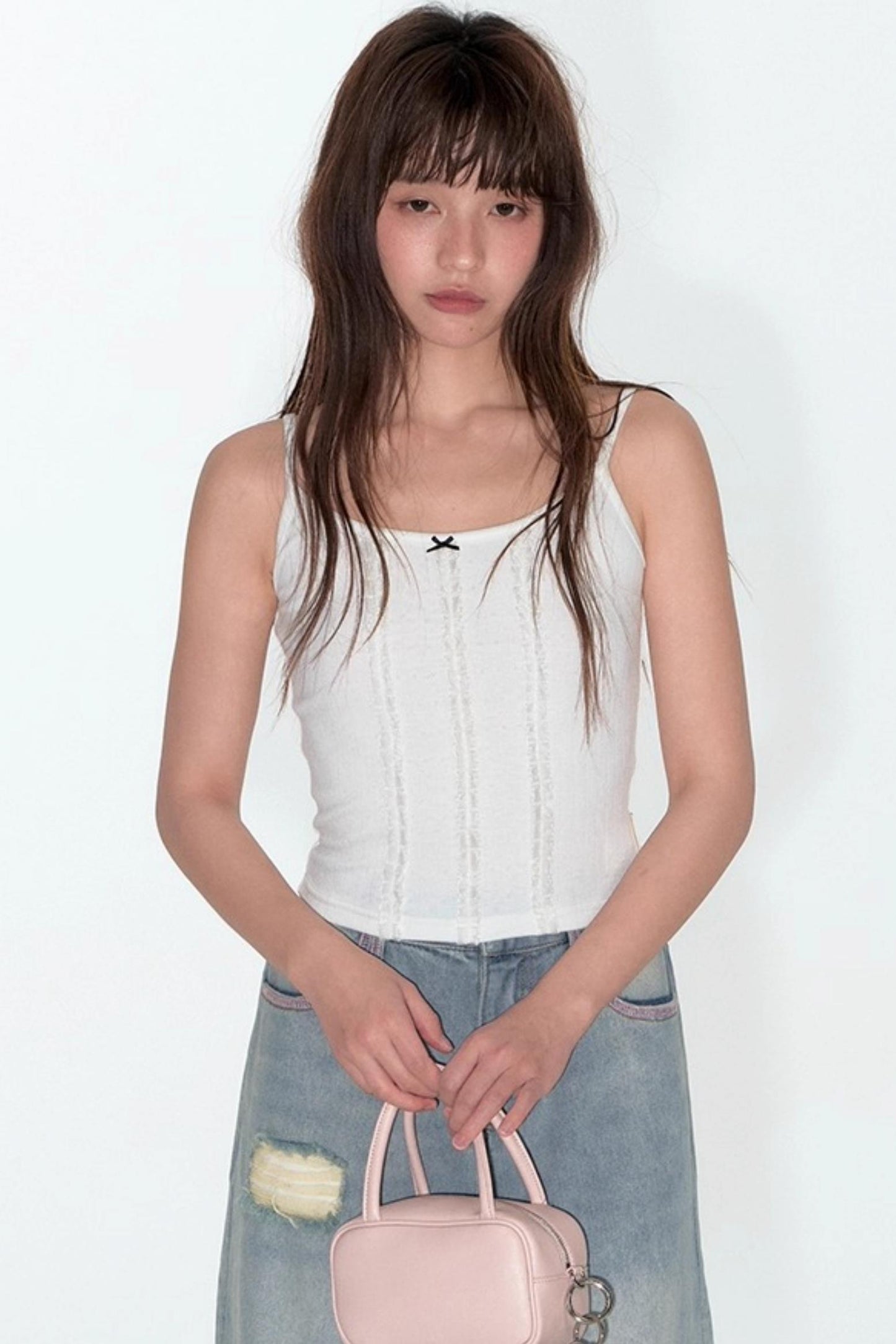 Summer Lace Suspenders Cropped Vest