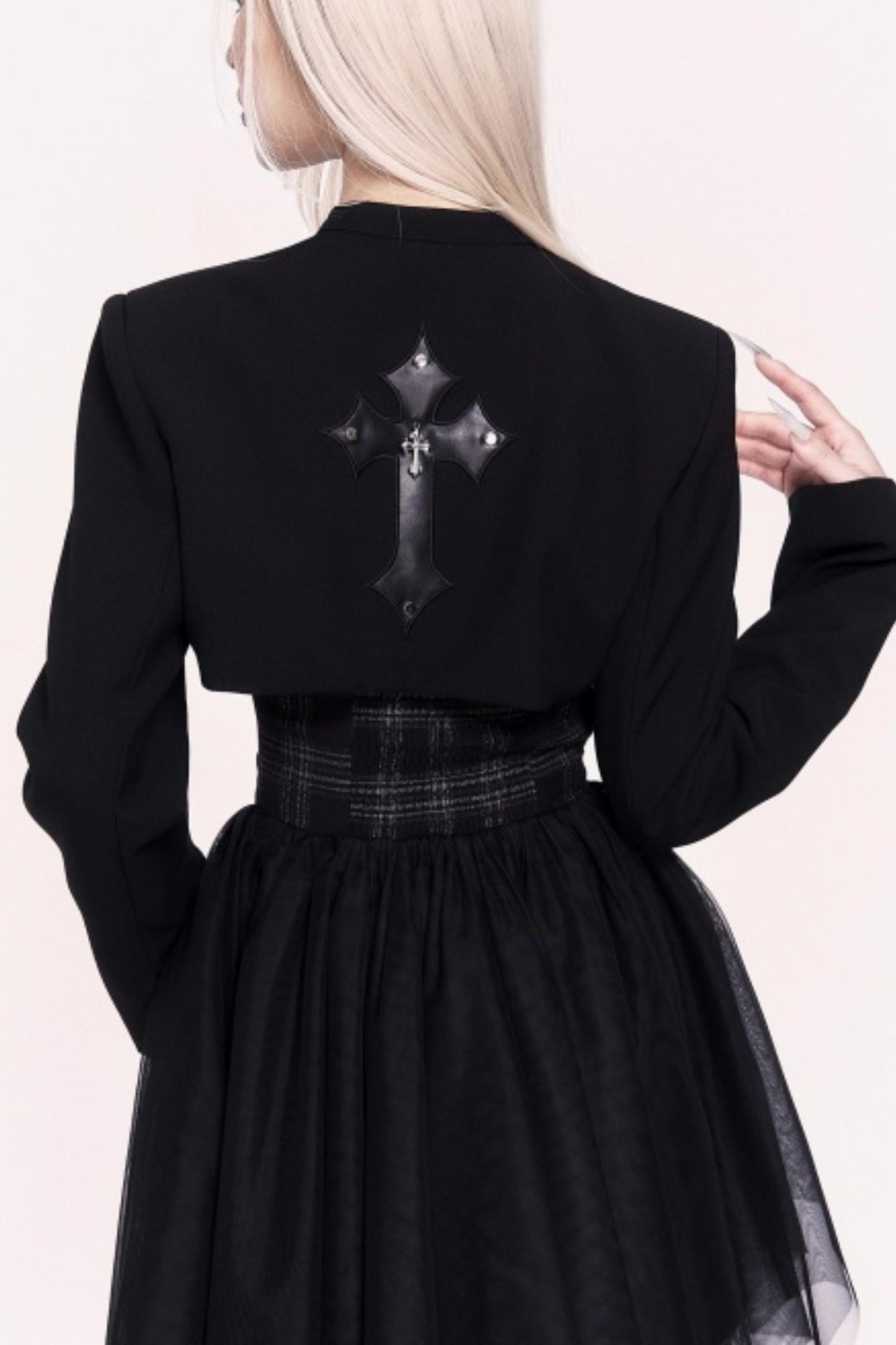 Halloween Irregular Mesh Dress Coat Set-Up