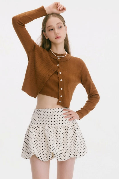 Autumn Flower Knitted Cardigan