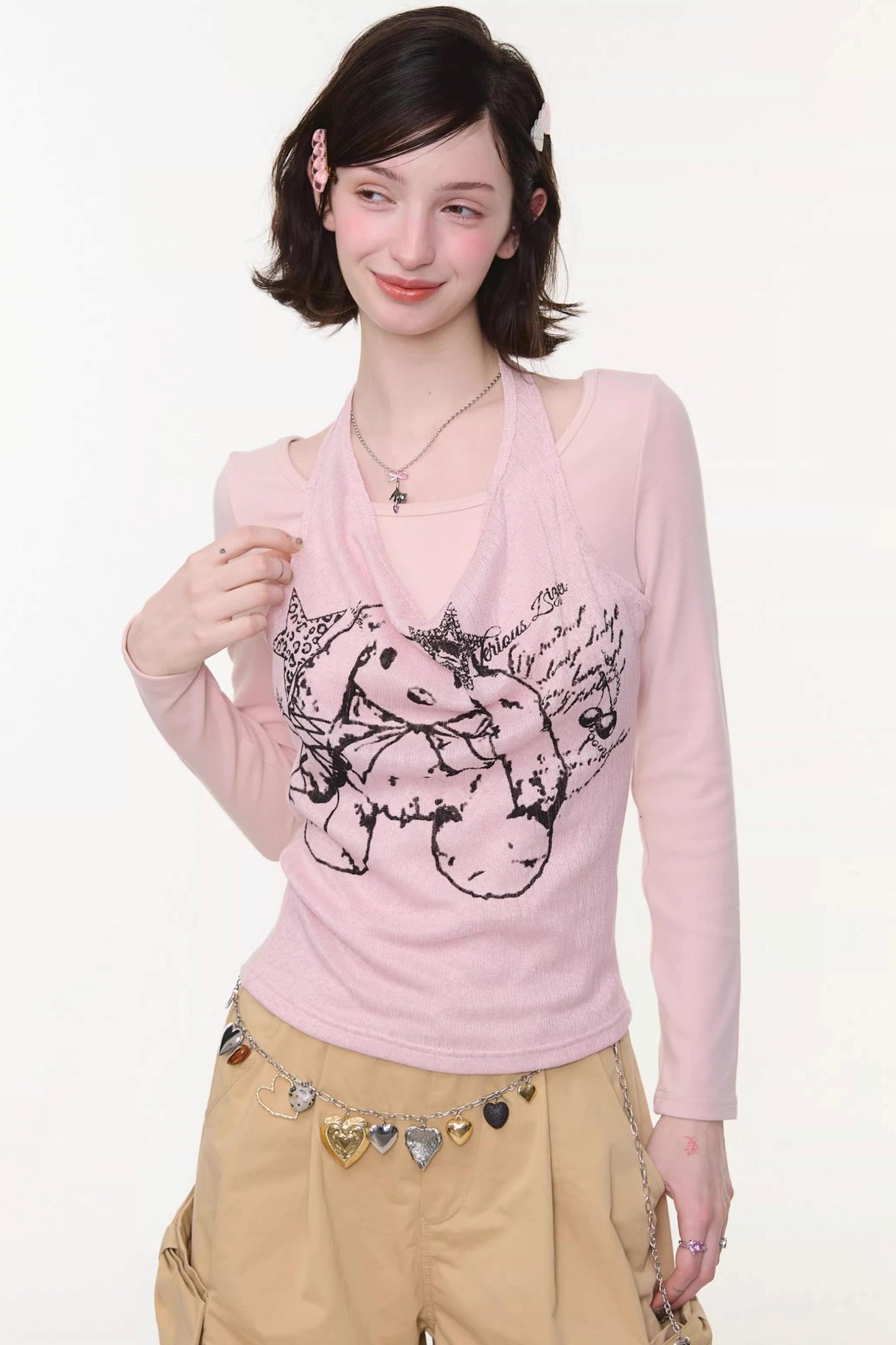 Rabbit Shadow Halter Top