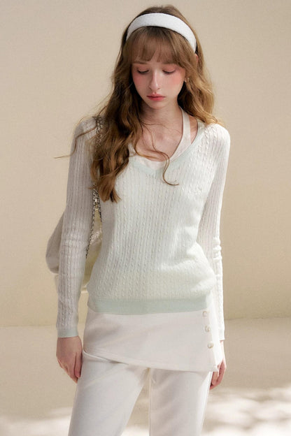 Maglione in Lana con Fragranza di Rosa