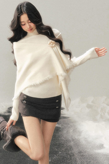 French Winter Turtleneck Sweater Set