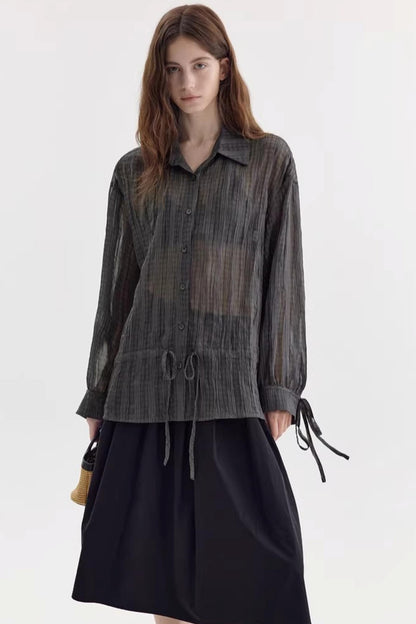 Color-Block Plaid Shirt