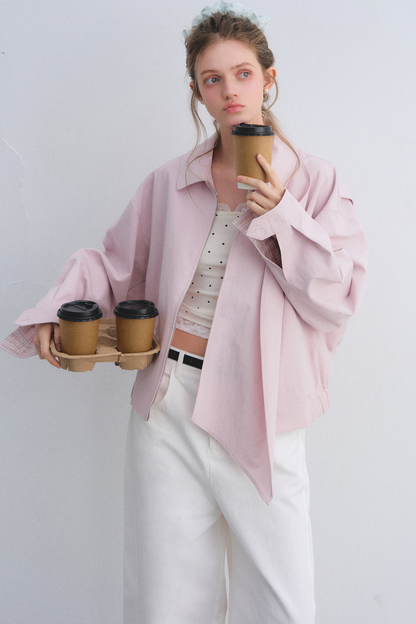 Detachable Shawl Collar Flight Jacket