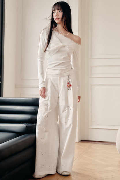 White Lace Made Shirt