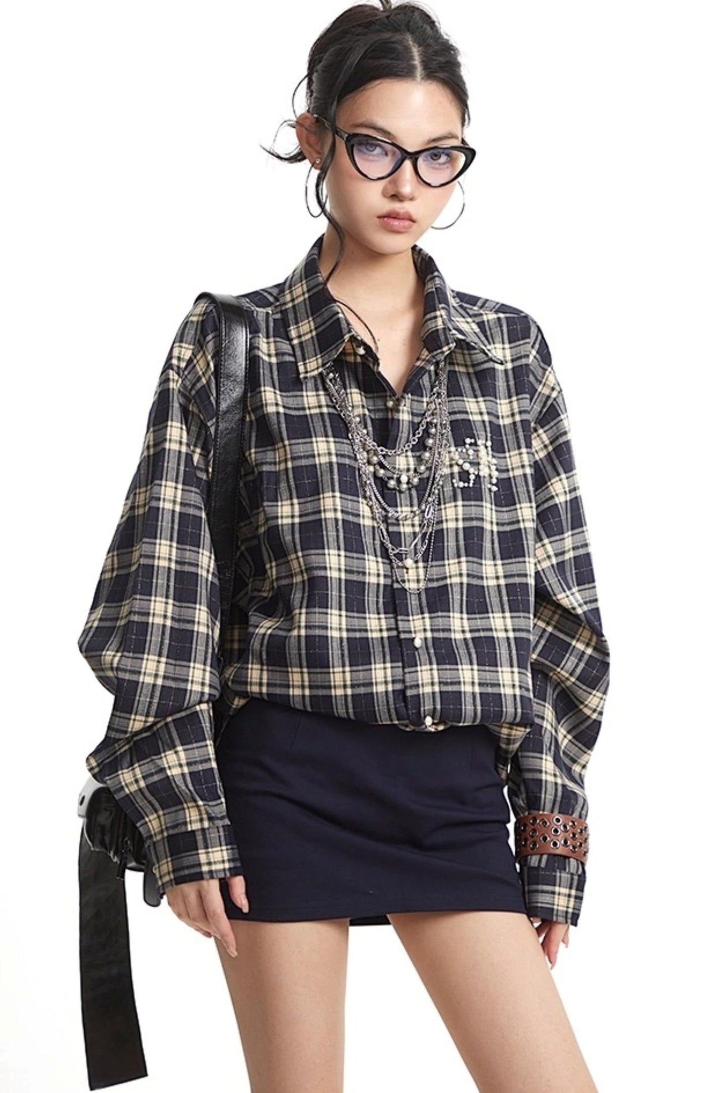 Vintage Pearl Letter Shirt