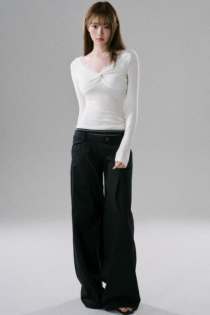 Stretch Lace Slim Fit Base Top