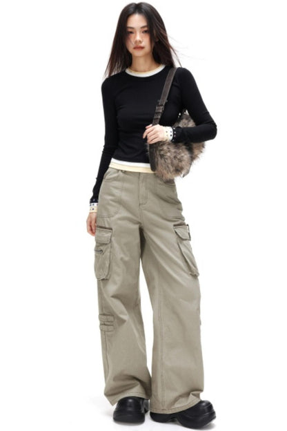 Retro Deconstructed Workwear Pants