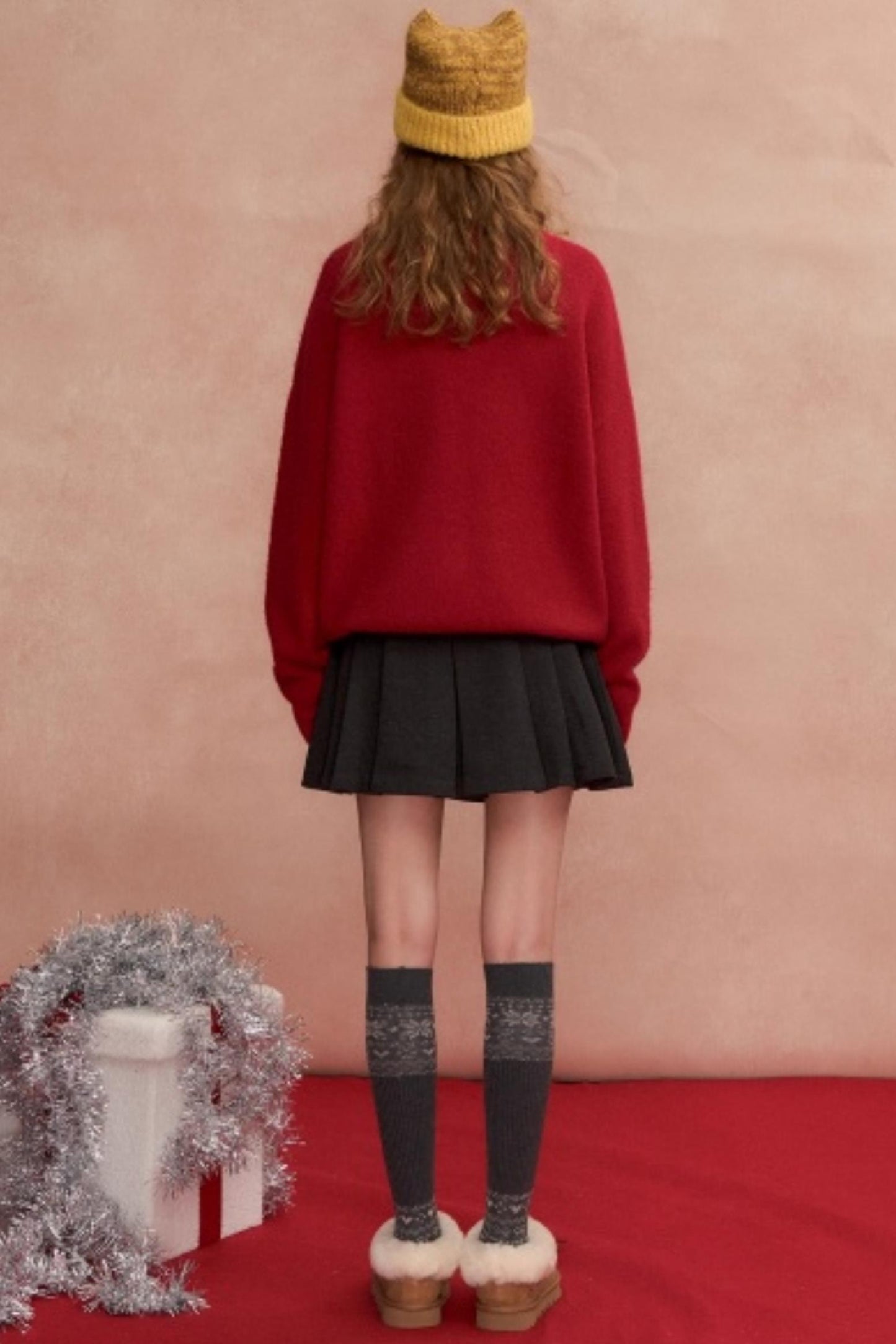 Jacquard Pony Crew Neck Sweater