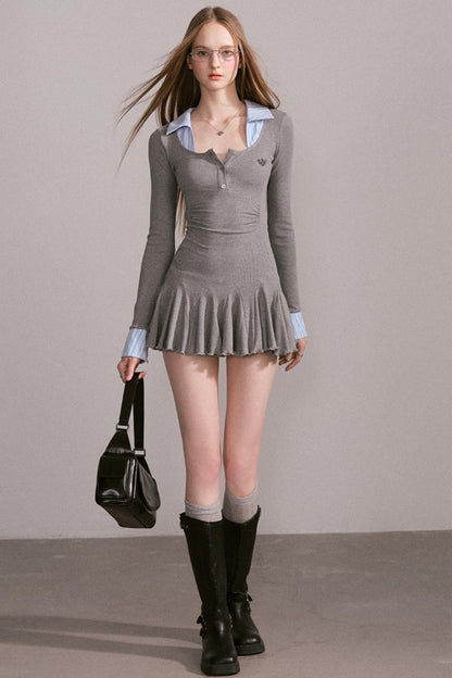 Luxury Gray Slimming Dress