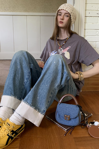 Structured Silver Summer Jeans