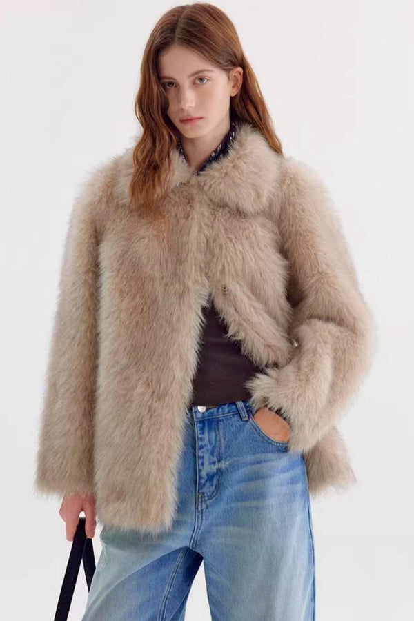 Soft Mist Faux Fur Coat