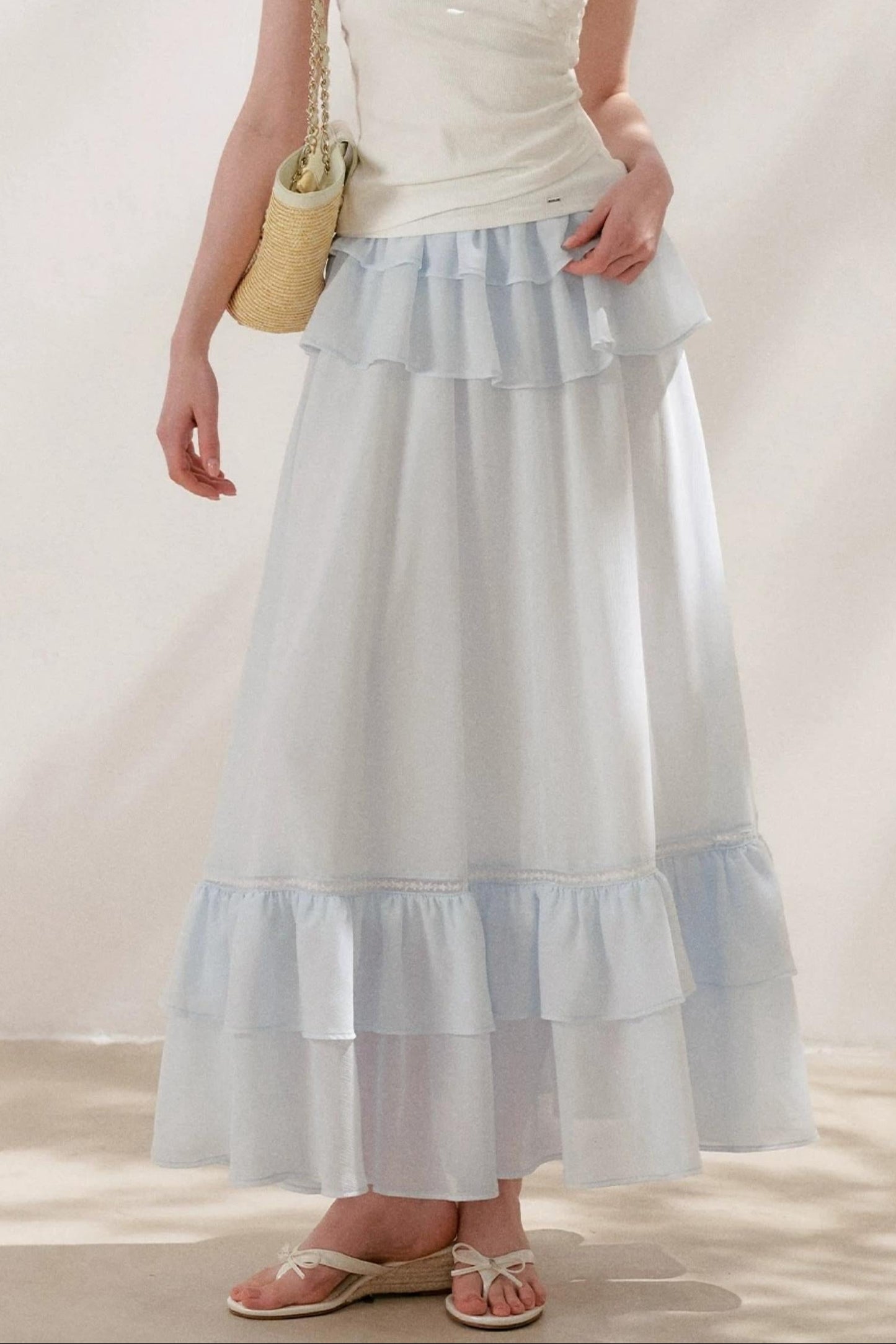Romantic Lace Ruffle Skirt Set-Up